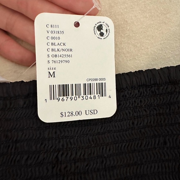 Free people Aurelia silky corset top - black lace up ribbon, floral embroidery - Picture 5 of 9